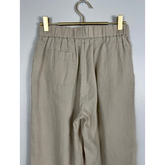 Quince 100% European Linen Pants Driftwood Bridge XS Beachy Lagenlook Resort - Picture 7 of 11